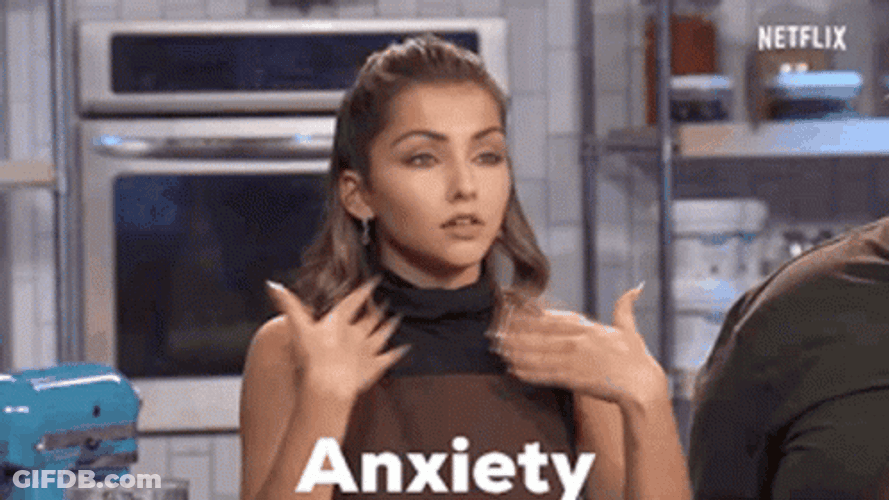 Anxious Panic Attack Caryanne Hand Fan Reaction GIF