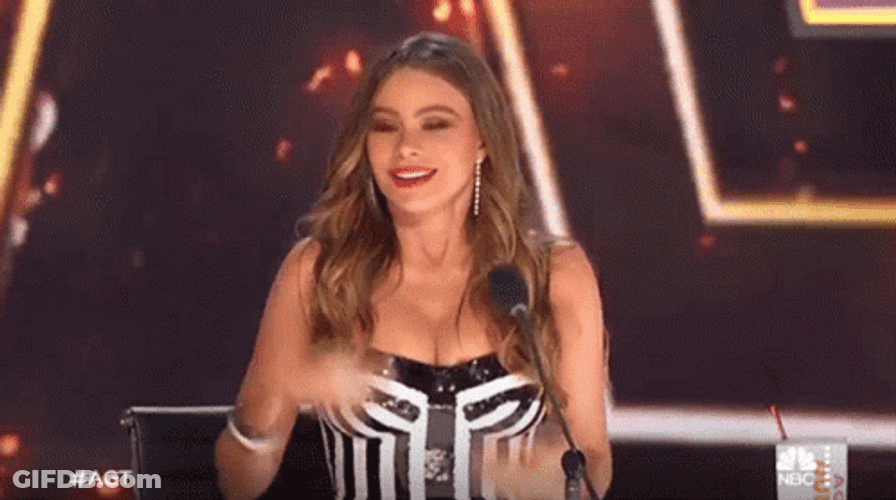 Anxious Sofia Vergara America’s Got Talent Shaking Hands GIF