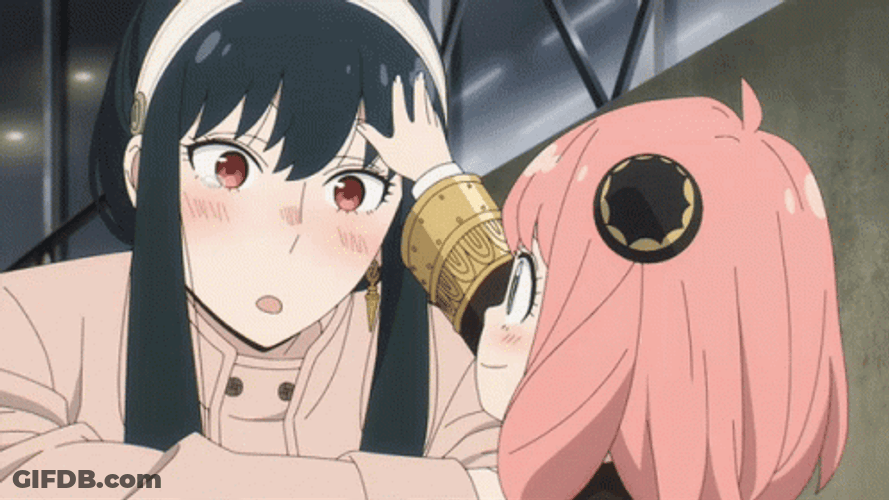 Anya Forger Caressing Yor Forger's Hair GIF