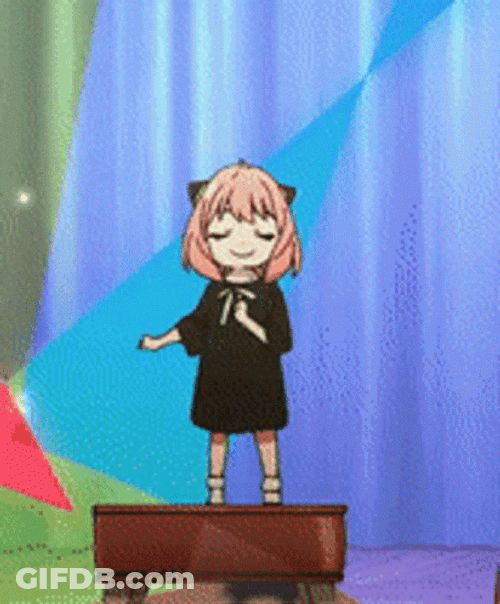 Anya Forger Performing On Stage GIF