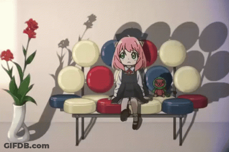 Anya Forger Waiting Swaying Legs GIF