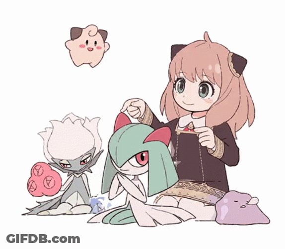 Anya Playing With Roserade GIF