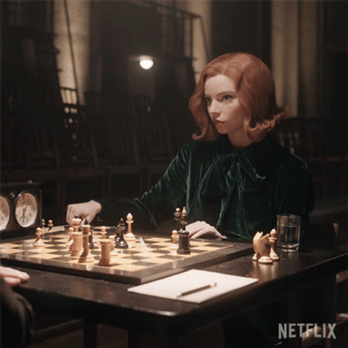 Anya Taylor-Joy Playing Chess GIF