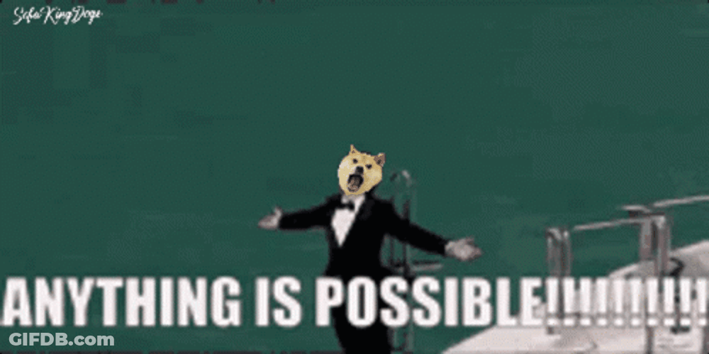 Anything Is Possible Shiba Ibu Meme Yatch GIF