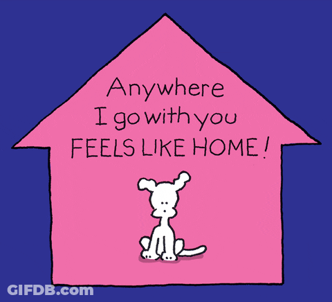 Anywhere I Go With You FEELS LIKE HOME Chippy The Dog GIF