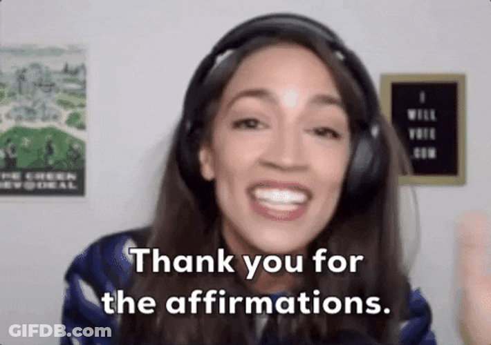 Aoc Thanking People For Affirmation GIF
