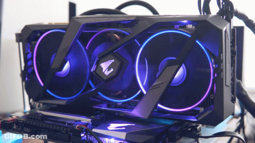 Aorus Graphics Card On Motherboard GIF