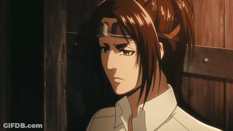 Aot Hange Zoe Leaning Backwards GIF