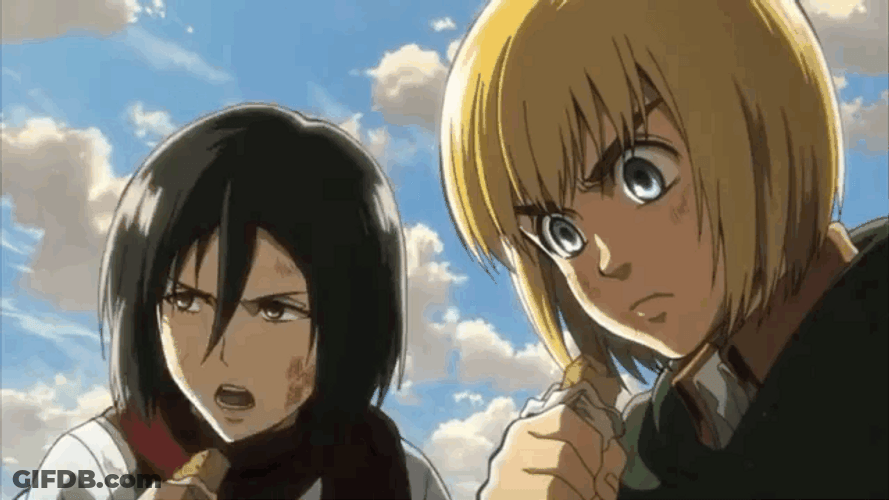 AOT Mikasa Ackerman Eating GIF