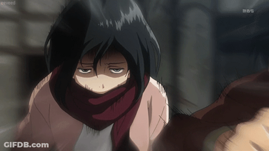 Aot Mikasa Running Fast GIF