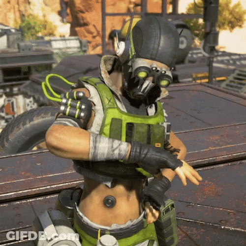 Apex Legends Octane Head Shake Nope GIF