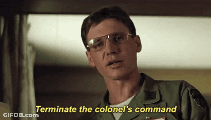 Apocalypse Now Scene Col Lucas Terminate Colonel Command GIF