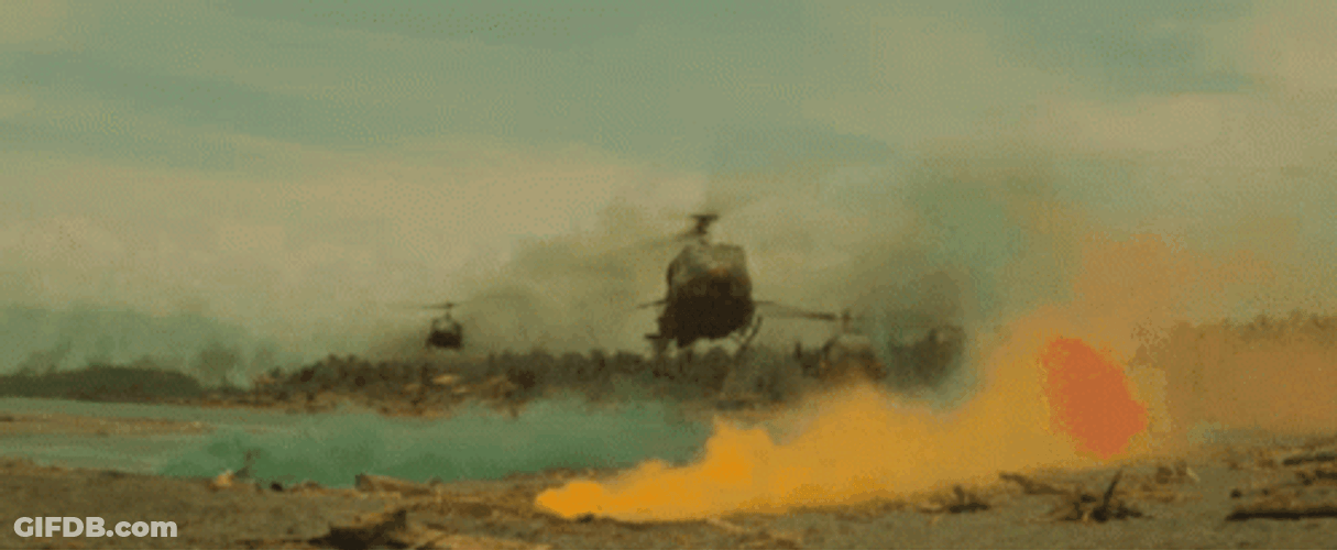 Apocalypse Now Scene When Chopper Landed GIF