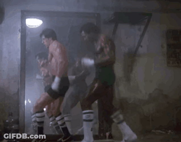 Apollo Creed Rocky Balboa Training Footwork GIF