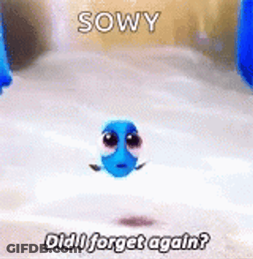Apologizing Baby Dory GIF