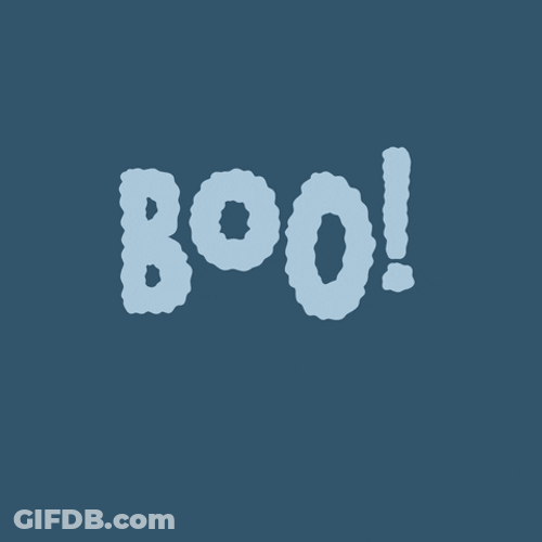 Appearing Booo Text And Animated Ghost GIF