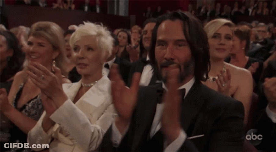 Applause Clapping Keanu Reeves GIF