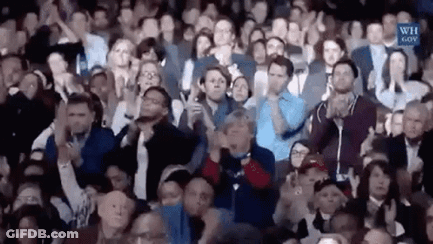 Applause Clapping Standing Ovation Crowd GIF
