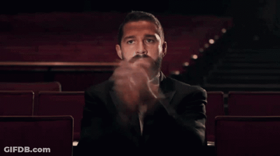 Applause Clapping Standing Ovation Shia Labeouf GIF