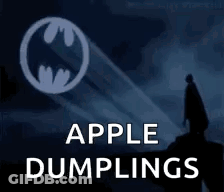 Apple Dumplings Poster With Batman Logo GIF