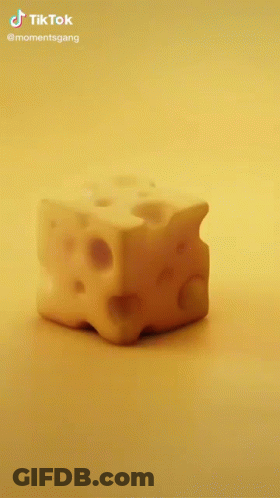 Apple Logo Cube On Blue Background GIF