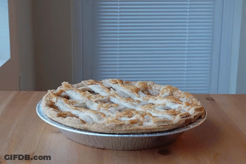 Apple Pie On Wooden Table GIF