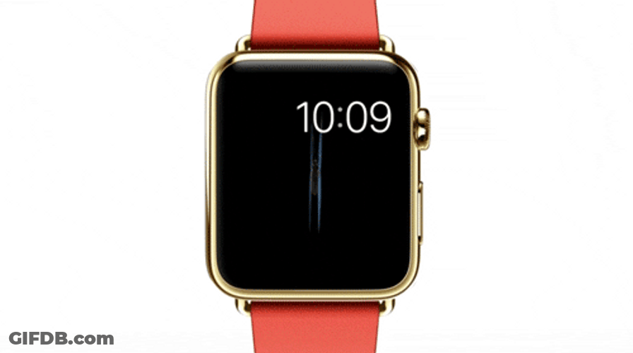 Apple Watch Displaying Blue Butterfly GIF
