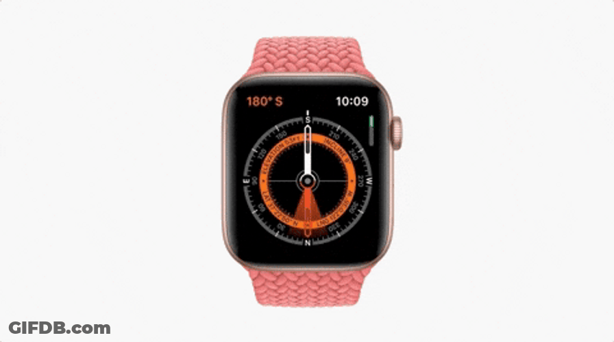 Apple Watch Displaying Coordinates On Screen GIF