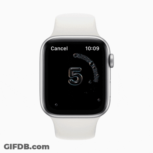Apple Watch Displaying Countdown GIF