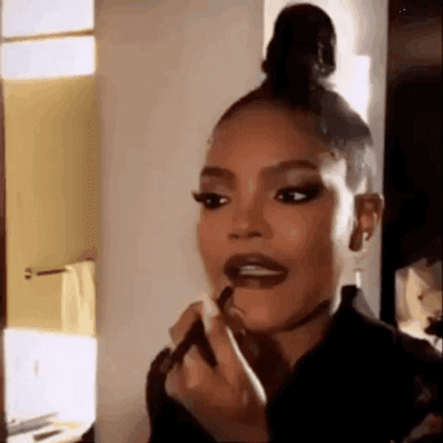 Applying Makeup Black Girl GIF