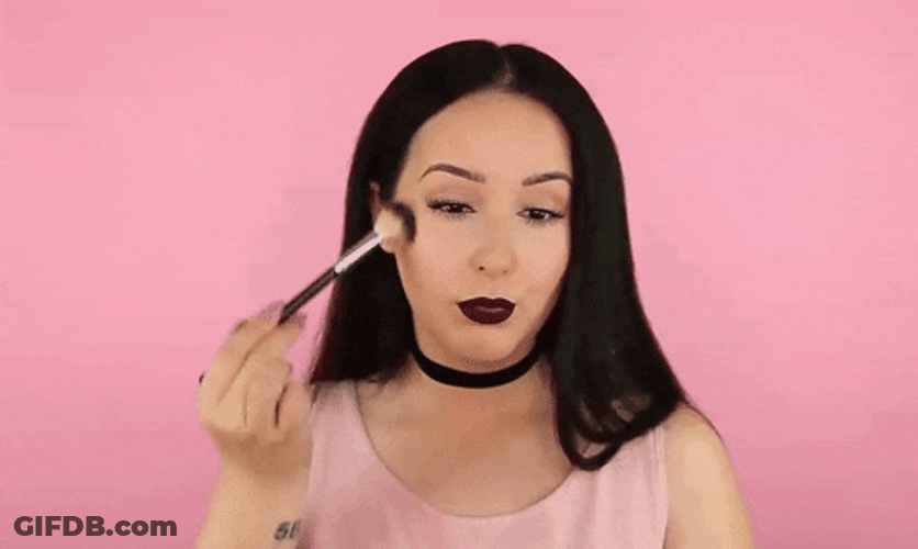 Applying Makeup Highlighter GIF