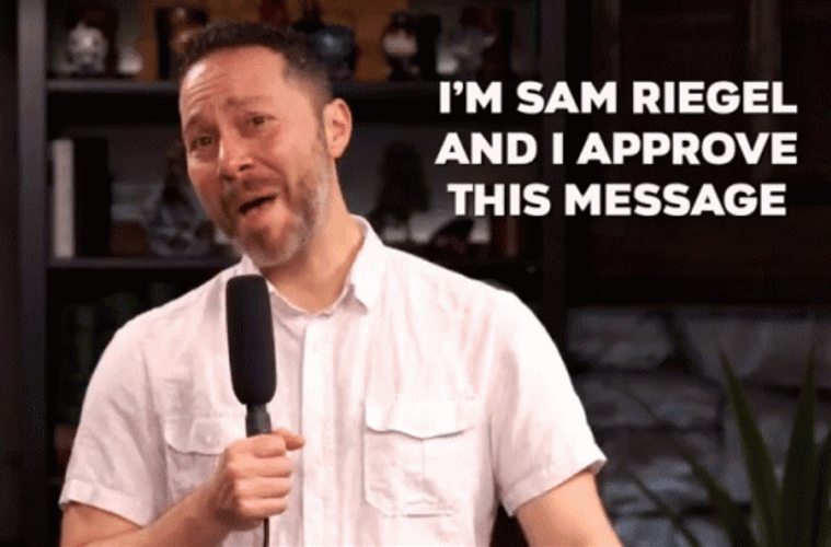 Approve Sam Riegel Broadcaster GIF