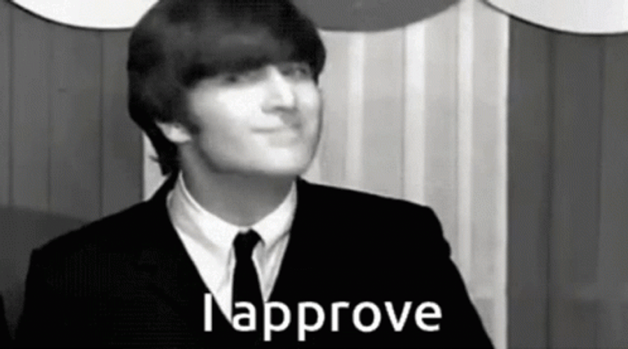Approve Young John Lennon Thumb Up GIF