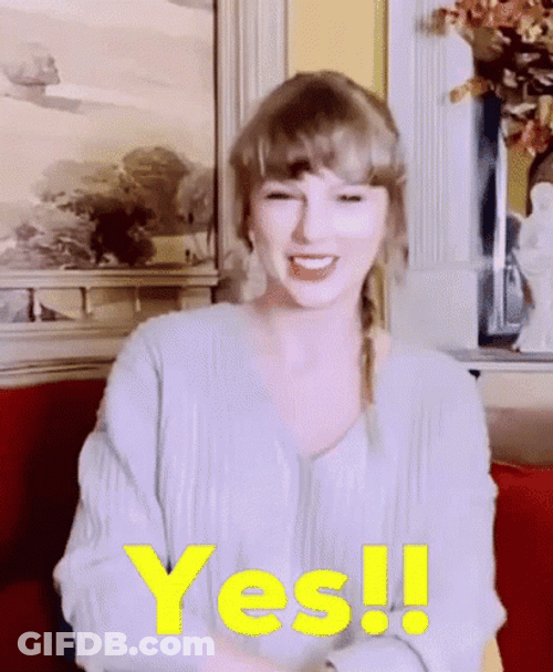Approving Yes Taylor Swift Meme GIF