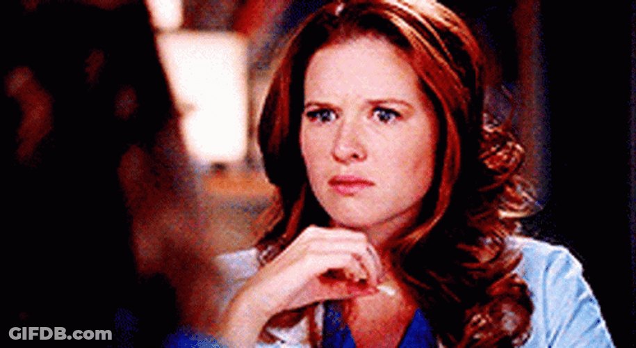 April Kepner Greys Anatomy Confusion Scene GIF