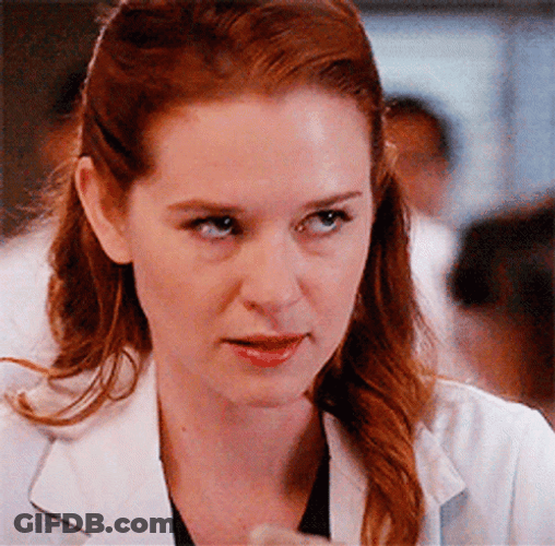 April Kepner Rolls Eyes GIF