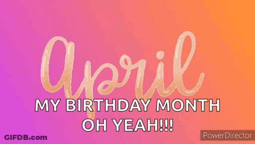 April On Purple And Orange Background GIF