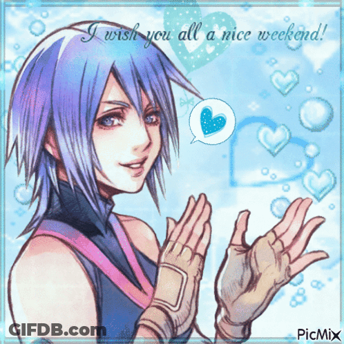 Aqua From Kingdom Hearts Wishing You A Nice Weekend GIF