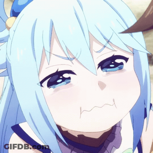 Aqua Kono Suba Anime Cry GIF