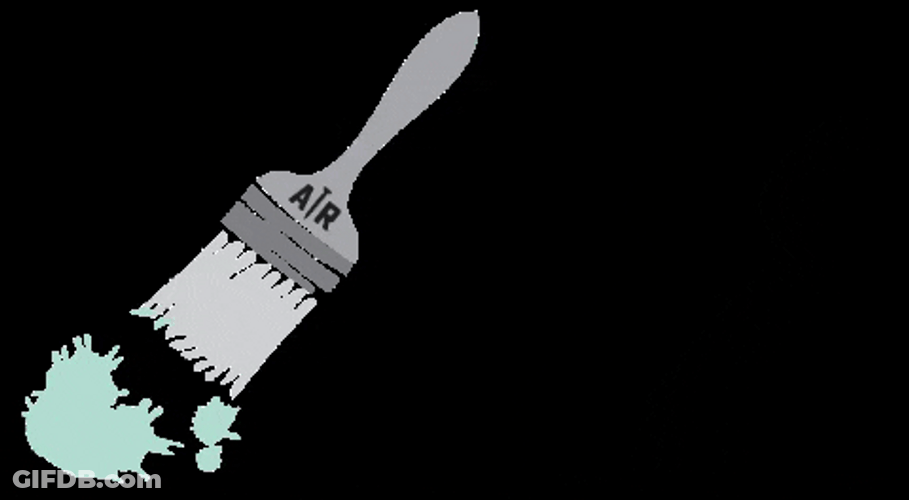 Aqua Paint Brush Color GIF