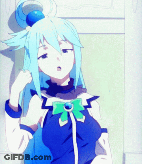 Aqua Playing Hair Lazy Mood GIF