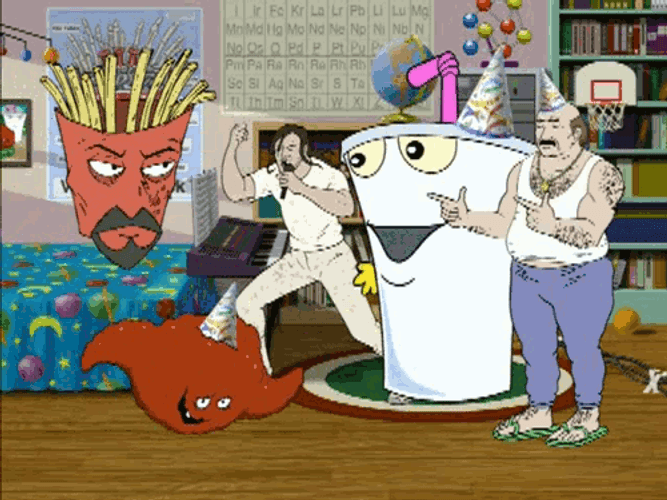 Aqua Teen Hunger Force Cheering GIF