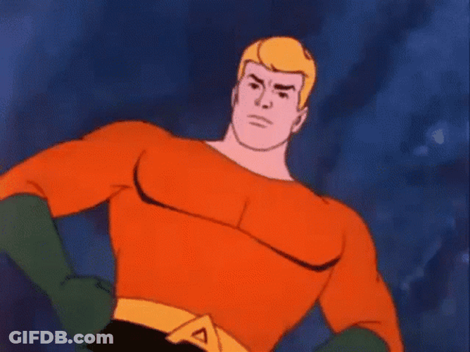 Aquaman Animated Superhero Face Zoom GIF
