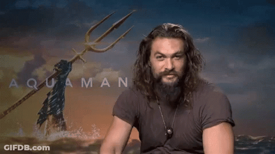 Aquaman Movie Jason Momoa Hand Sign GIF