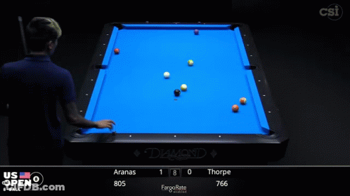 Aranas And Thorpe Are Playing Pool In The Us Open E-Ball GIF