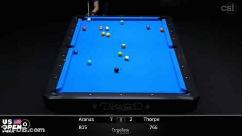 Aranas And Thorpe Are Playing Pool In The Us Open E-Ball GIF