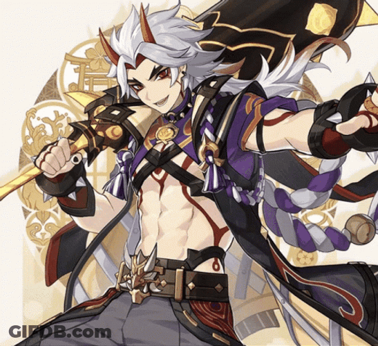Arataki Itto Combat Ready Stance GIF