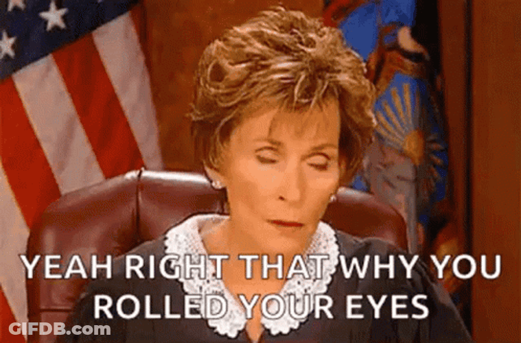 Arbitrator Judge Judy Sheindlin Eye Rolling Reaction GIF