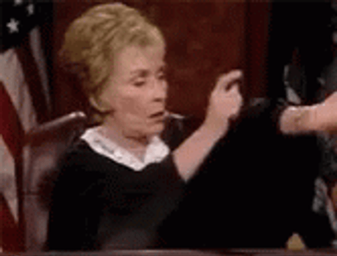 Arbitrator Judy Sheindlin Well Were Waiting Hand Sign GIF