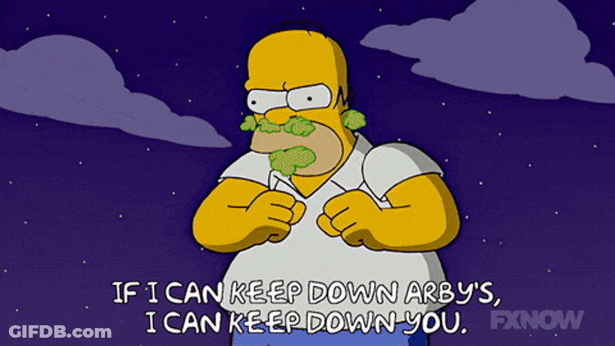Arbys Angry Homer Simpson GIF
